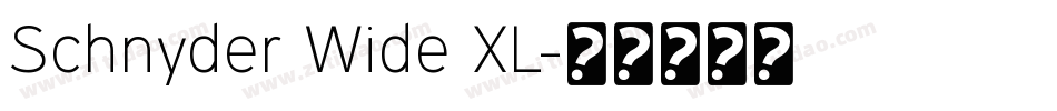 Schnyder Wide XL字体转换